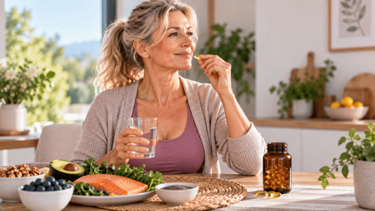 Omega-3 During Menopause: Heart Health, Hot Flashes, Food Sources, Supplements, and Safety