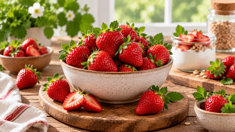 Strawberries Nutrition Guide: Vitamin C, Fiber, Anthocyanins, Benefits, and Healthy Ways to Eat Them