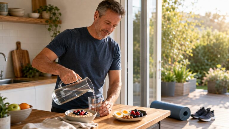 Healthy morning routine for men over 40