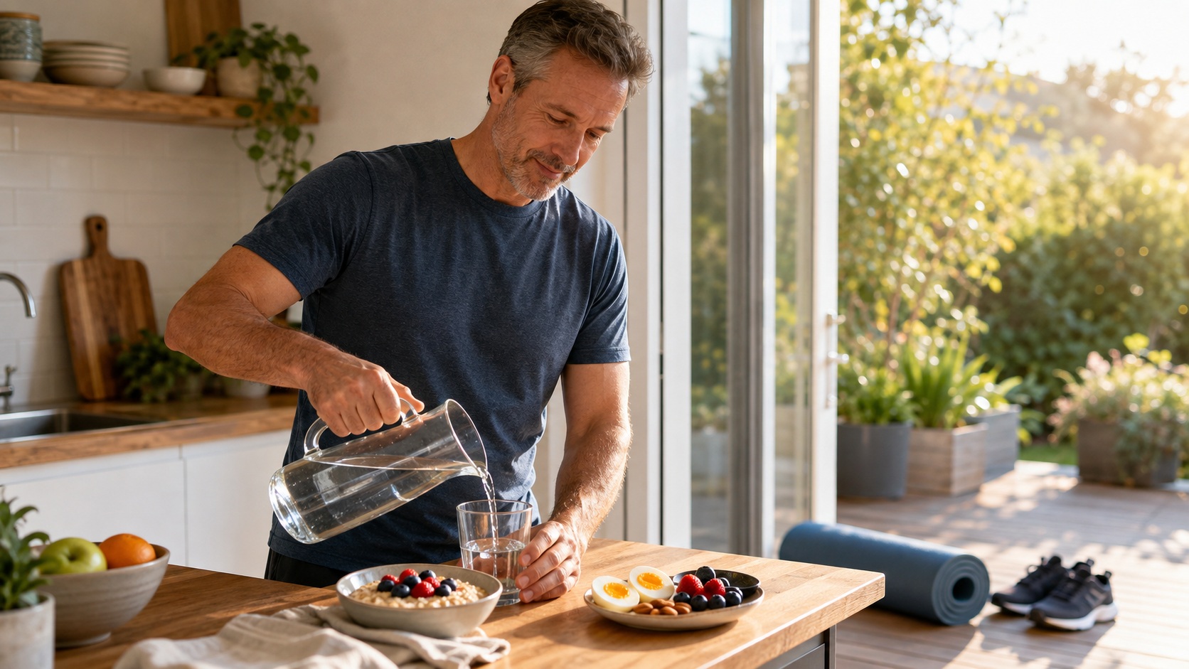 Healthy morning routine for men over 40
