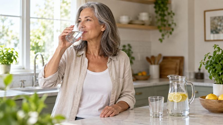 Water bottle supporting simple hydration habits without equipment