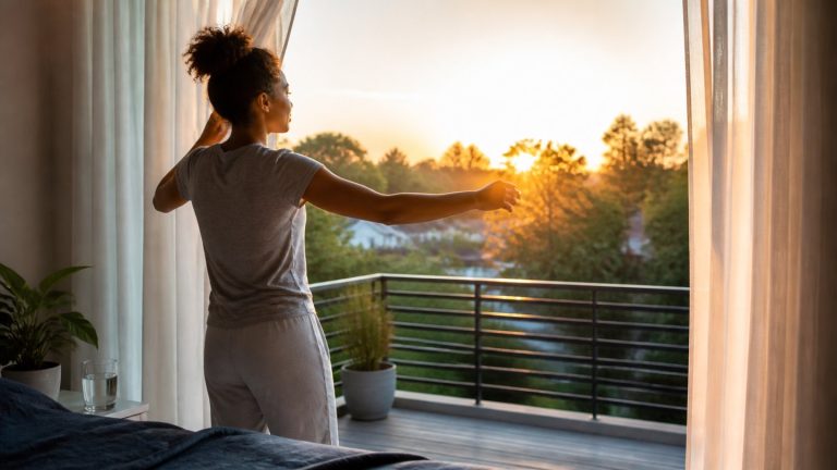 Morning daylight routine that supports better sleep