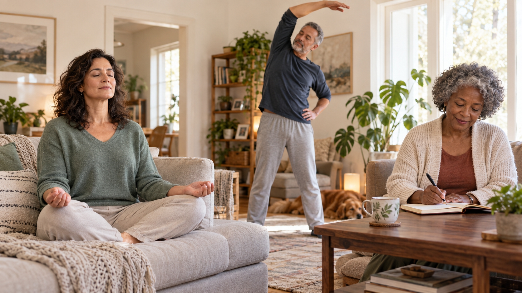 Stress Relief Routine at Home: Simple Daily Habits for Calm, Movement, Sleep, and Mental Well-Being
