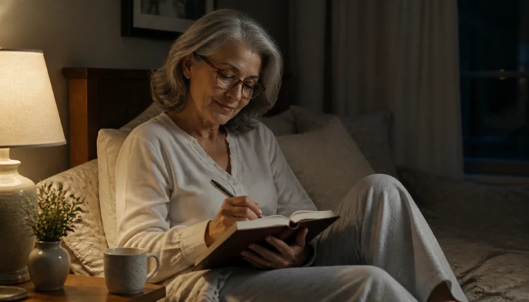 Evening journaling prompts for adults over 50 guide for a calm, brief bedtime routine