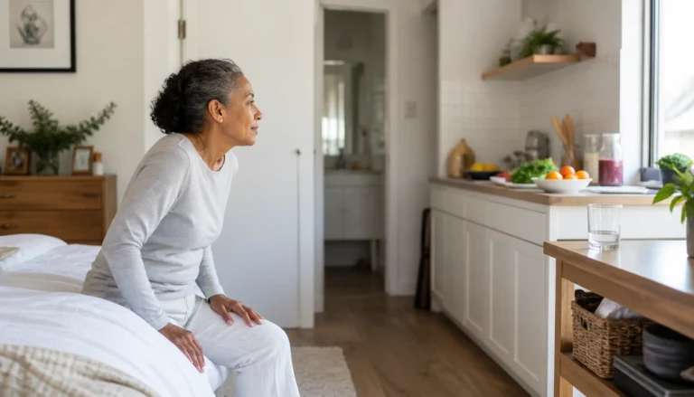 Gentle morning routine for adults over 60: safe rise, light, hydration, mobility, and protein-fiber breakfast