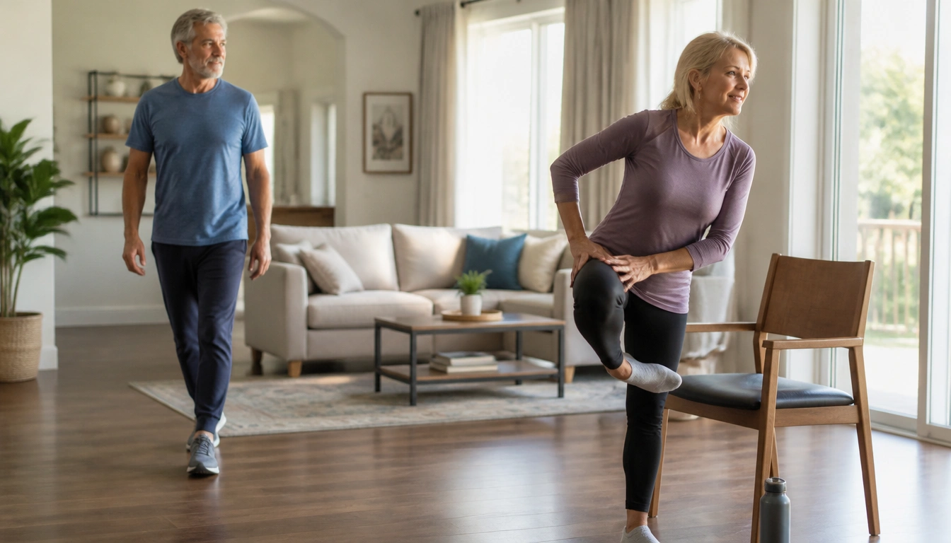 Light mobility and walking on a rest day for adults over 50 to support recovery and better sleep