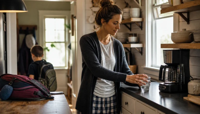 Practical guide for busy parents: tiny habits like stress resets, hydration defaults, and bedtime worry windows