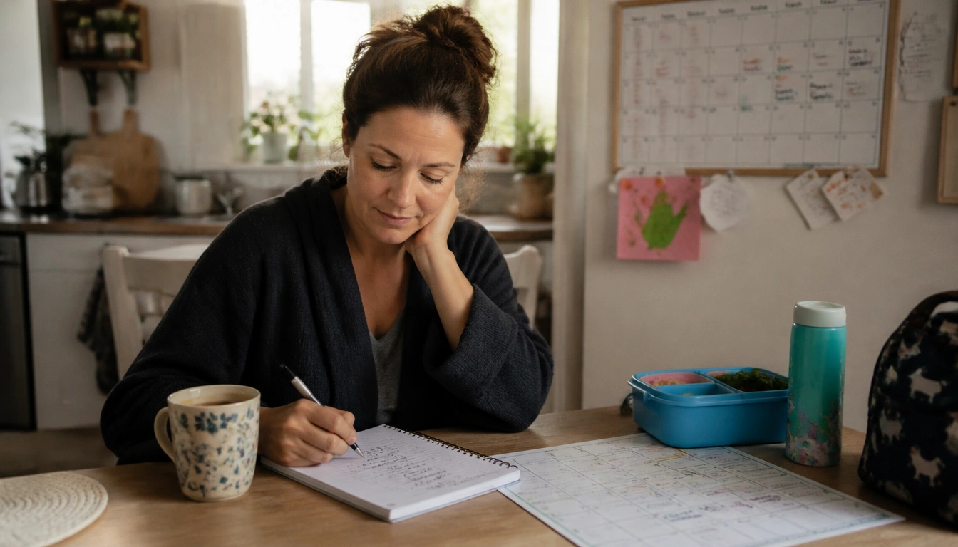 A stress-aware to-do list for busy parents with three essential tasks, energy matching, and recovery breaks