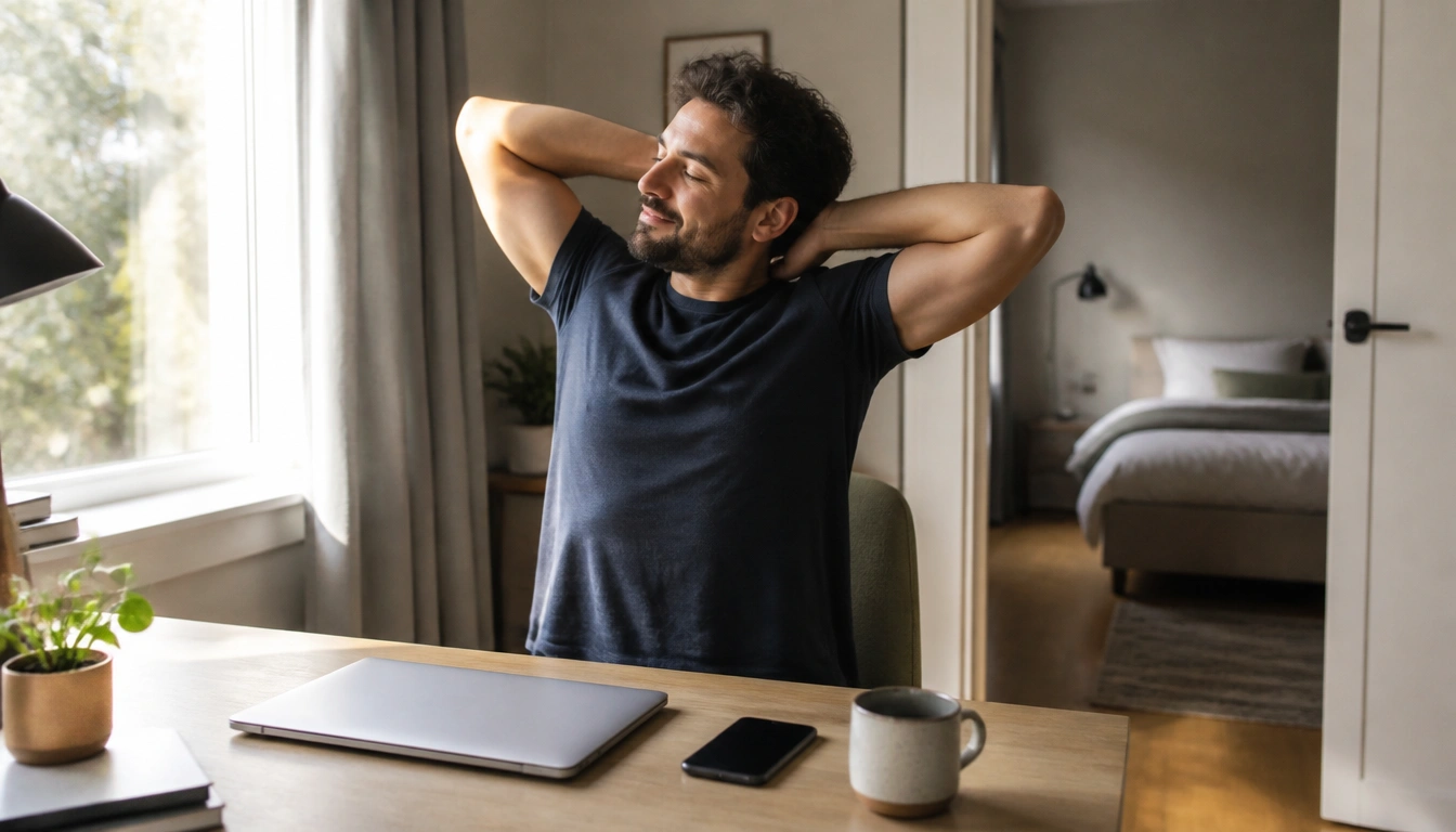 Steps to reset your weekend sleep schedule for people working from home, including wake-time and morning light tips